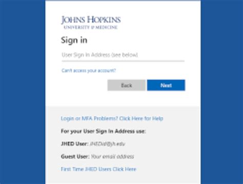 myjhu login.